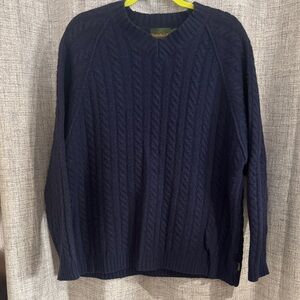 Timberland Men's Dark Blue V-Neck Sweater